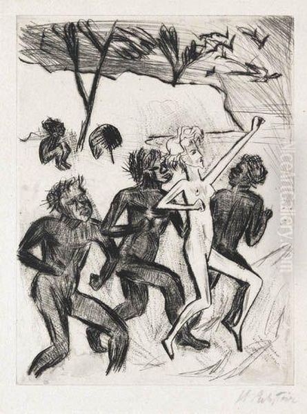 Yali Ii Oil Painting by Hermann Max Pechstein