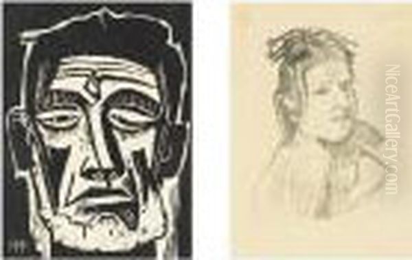 Kopf Eines Seemannes (kruger H269) Oil Painting by Hermann Max Pechstein