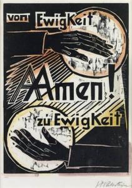 Das Vater Unser Xii: Von Ewigkeit Zu Ewigkeit Amen! Oil Painting by Hermann Max Pechstein