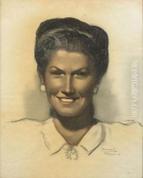 Retrato De Jovencita Oil Painting by Rafael Penagos Zalabardo