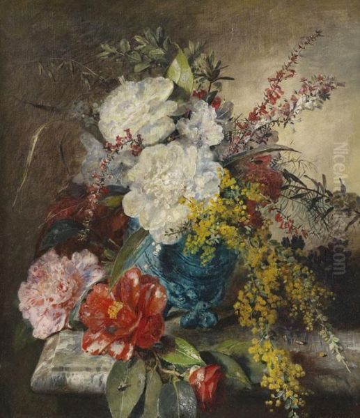 Blumenstillleben Oil Painting by Anna Peters