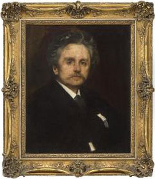 Edvard Grieg Oil Painting by Eilif Peterssen