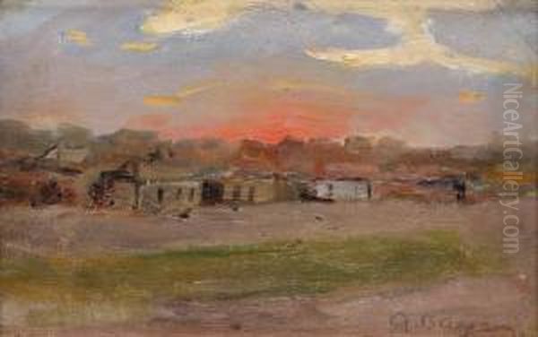 Signed Oil Painting by Alexander Ivanovich Petrov