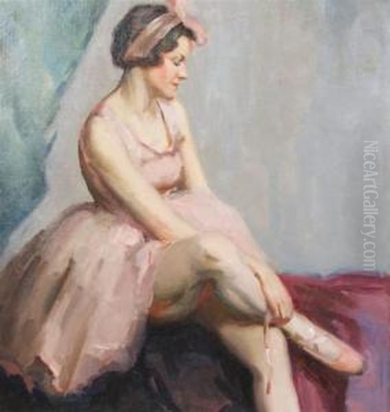 Ballerina Anna Pavlova Oil Painting by Joseph Pfanner Nash