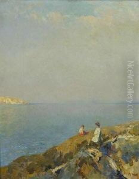 Am Morgen In Bordighera. Oil Painting by Giuseppe Ferdinando Piana