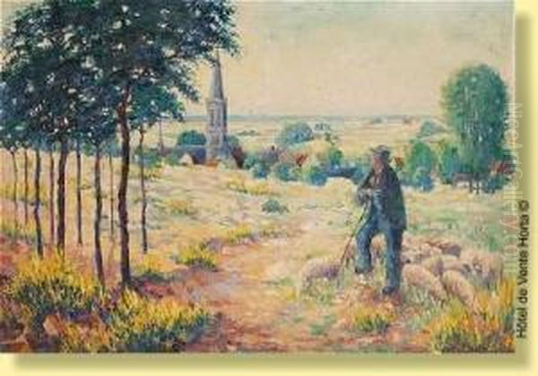 Lerepos Du Berger Oil Painting by Alfred Pietercelie