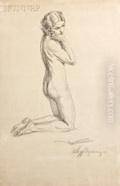 Female Nude Oil Painting by Willy Andrew Pogany