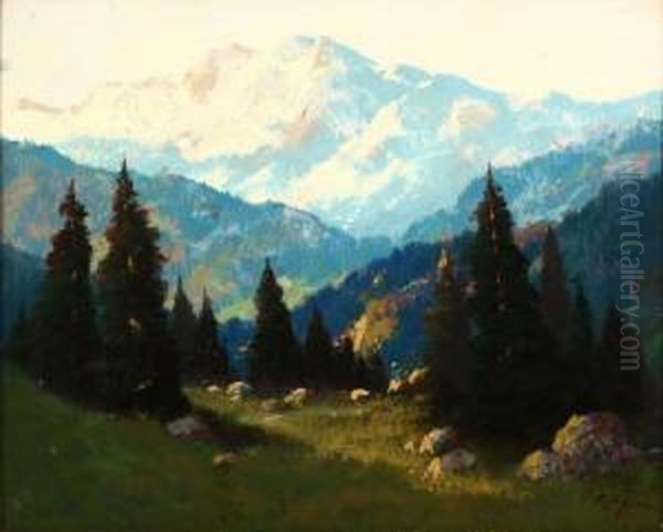Snow In The High Sierras Oil Painting by Edward Henry Pohl