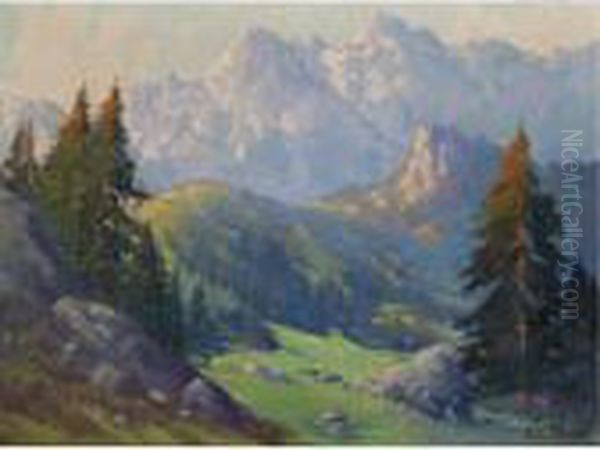 June In The High Sierras Oil Painting by Edward Henry Pohl