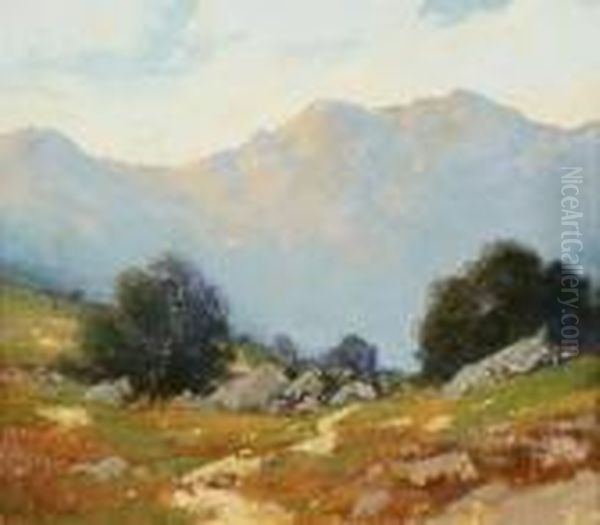 Sunset On Lyons Peak - San Diego Oil Painting by Edward Henry Pohl