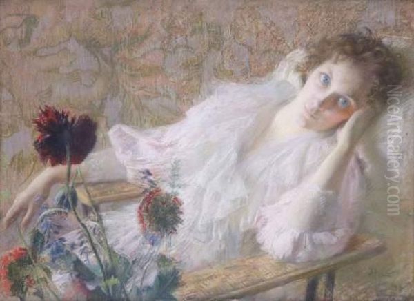 Portrait De Femme Oil Painting by Armand Point