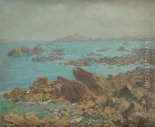 Le Diden (finistere) Oil Painting by Oswald Poreau
