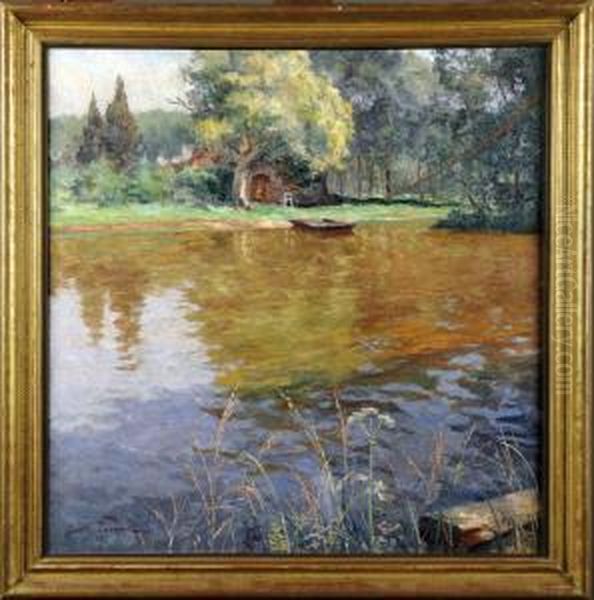 Paysage D'eau Oil Painting by Oswald Poreau
