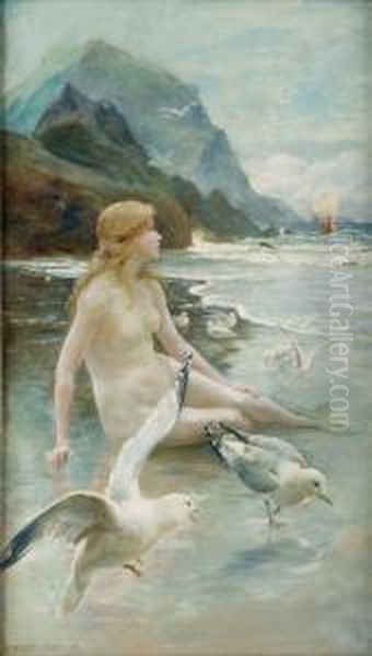 Sjojungfrun Oil Painting by Norman Prescott-Davies