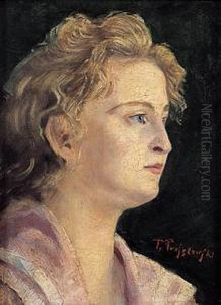 Portret Kobiety Oil Painting by Tadeusz Pruszkowski
