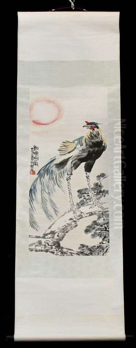 Phoenix Oil Painting by Wang Qingfang