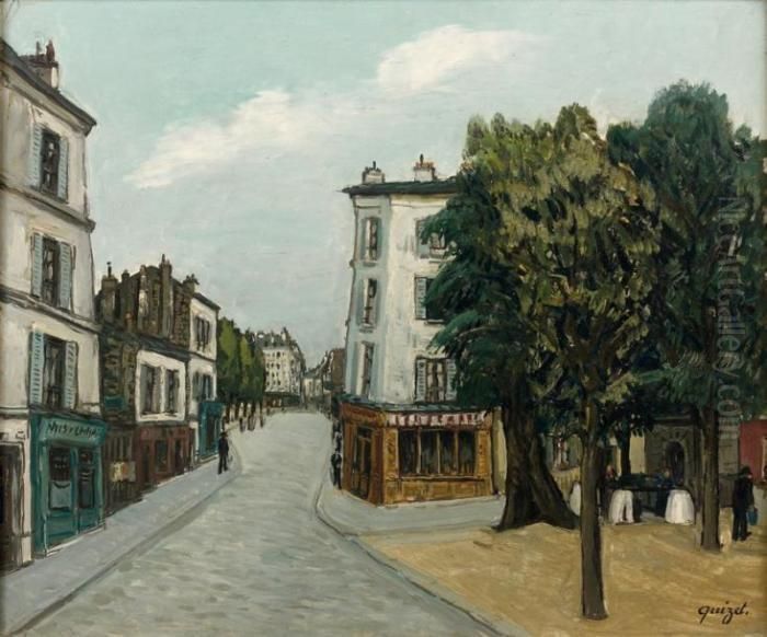 La Place Oil Painting by Alphonse Leon Quizet