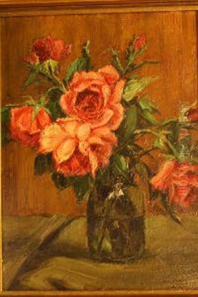 Rode Rozen Oil Painting by Cornelis Raaphorst