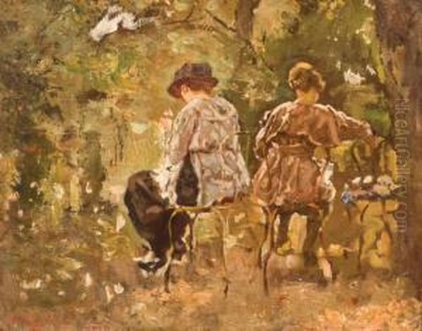 Le Ricamatrici Oil Painting by Raffaele Ragione