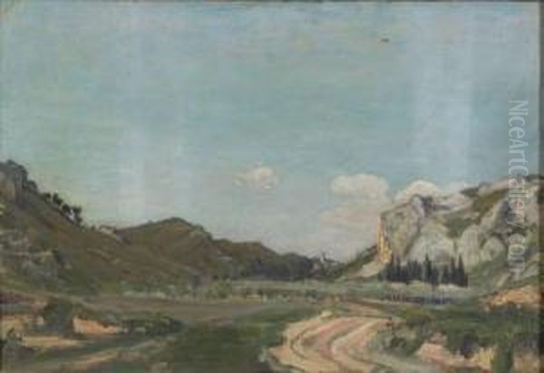 Le Vallon De Frigolet Oil Painting by Claude Rameau