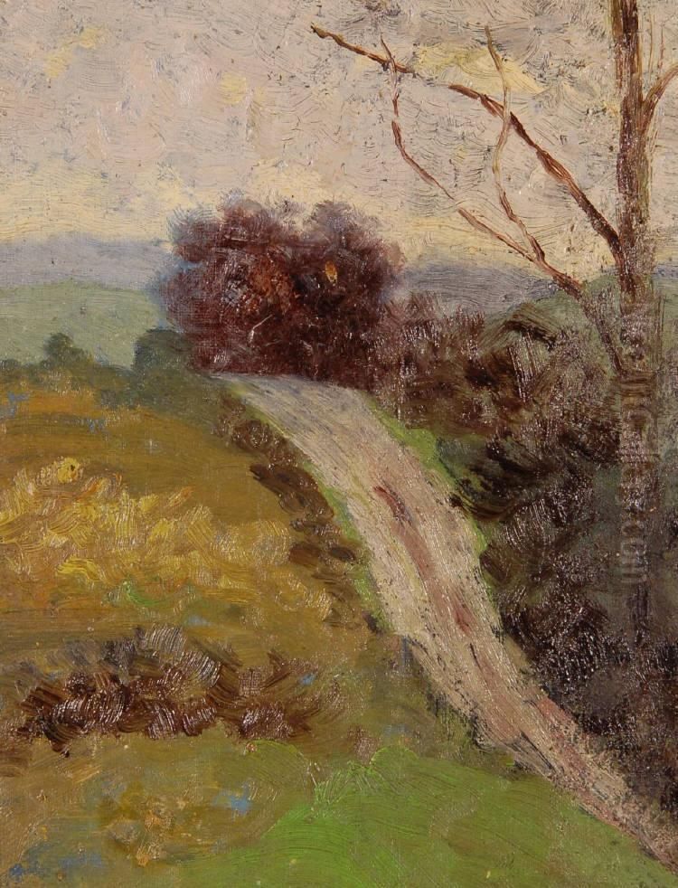 A Country Lane Oil Painting by William Whitehead Ratcliffe