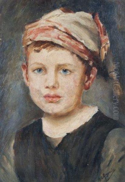 Portrait De Jeune Homme Oil Painting by Regnault Henri