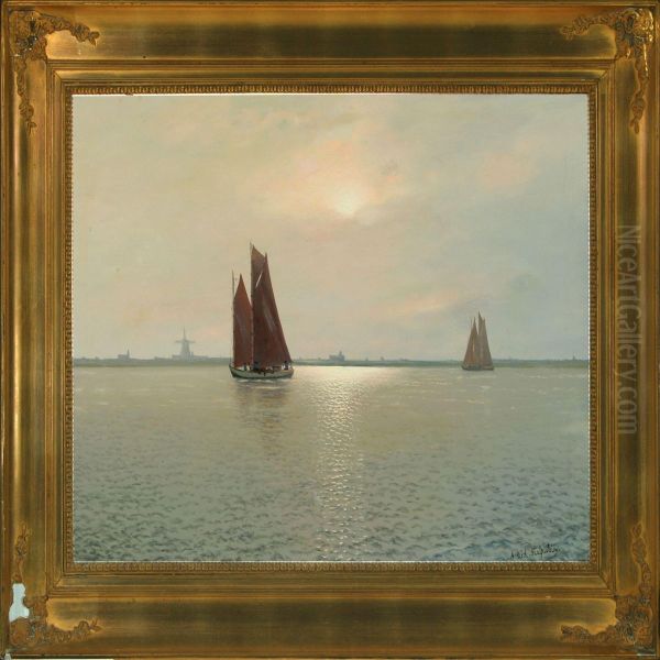 Seascape Oil Painting by Alexander, Prof. Reich-Staffelstein