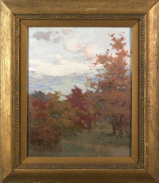 Autumnal Landscape Oil Painting by Mary Augusta Heister Reid