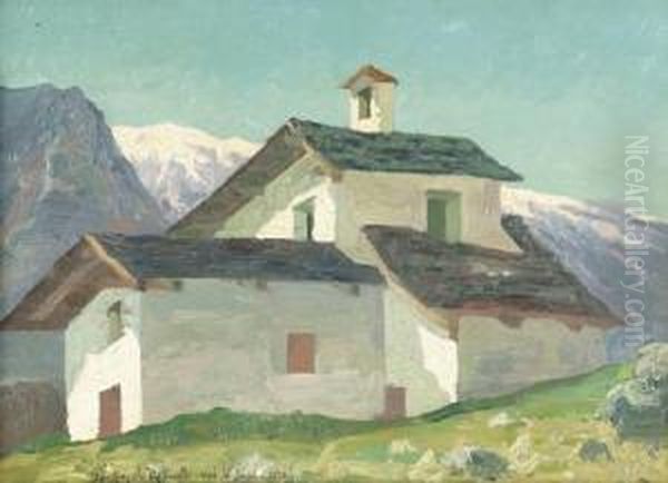 Val Di Susa Oil Painting by Don Angelo Rescalli