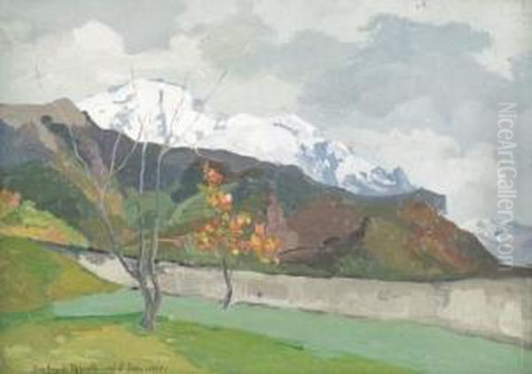 Val Di Susa Oil Painting by Don Angelo Rescalli