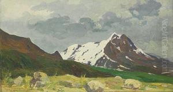 Val Di Susa Oil Painting by Don Angelo Rescalli
