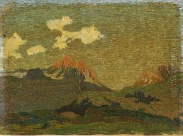 Paesaggio Oil Painting by Don Angelo Rescalli