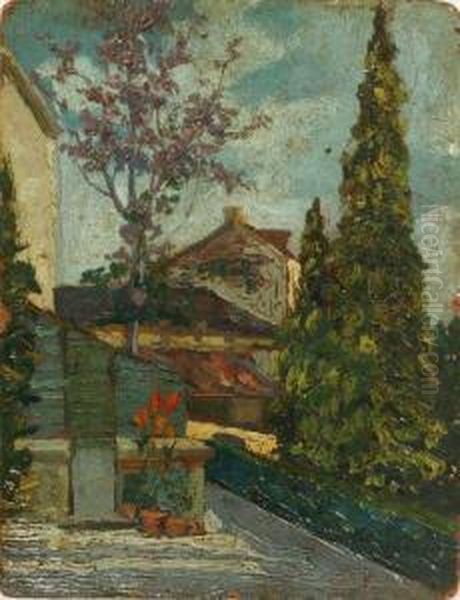 Paesaggio Oil Painting by Don Angelo Rescalli