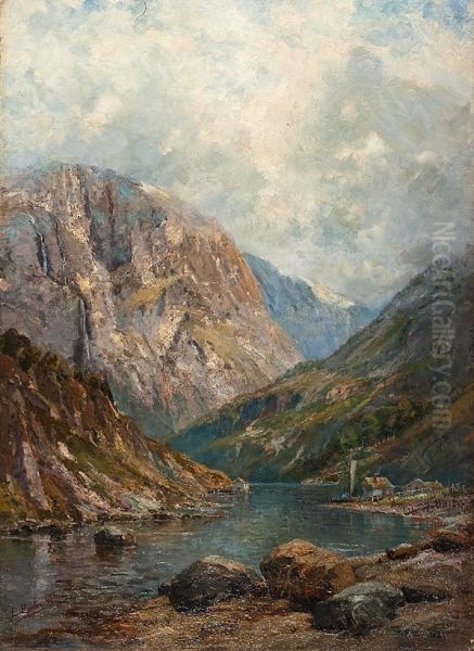Eingang Ins Sunelosdal Oil Painting by Elisabeth Reuter