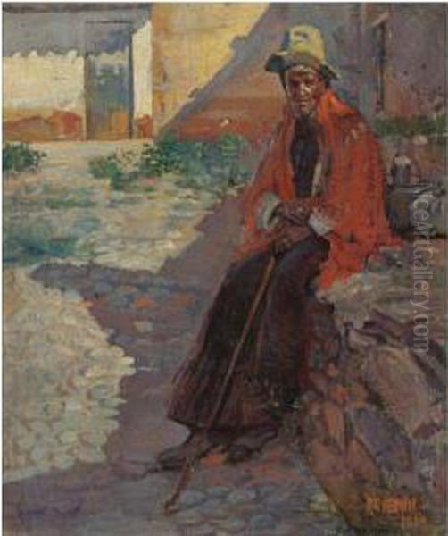 La Vieja (la Reina Mora) Oil Painting by Armando Reveron