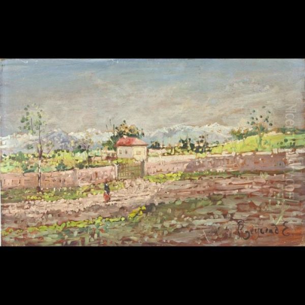 Paesaggio Oil Painting by Enrico Reycend