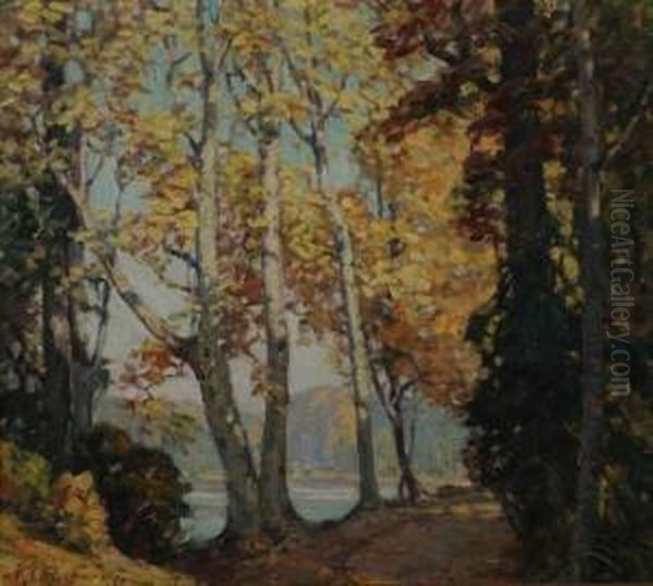 The Sycamores Oil Painting by Volney Allan Richardson