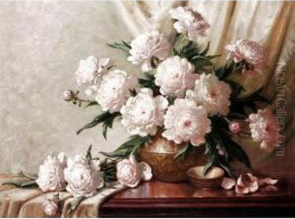 Floral Still Life Oil Painting by Volney Allan Richardson