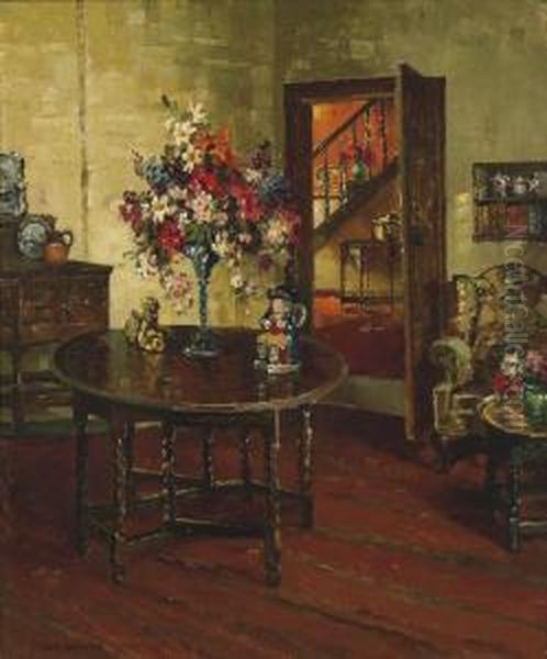 In The Drawing Room Oil Painting by David the Elder Richter