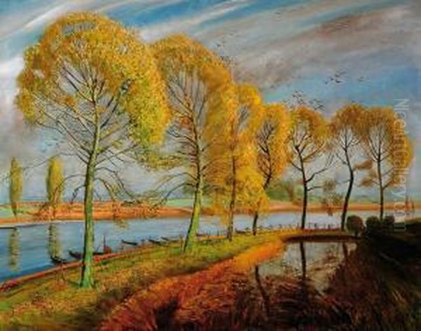 Autumn Oil Painting by Marius J. Richters