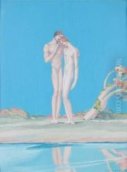 Couple Oil Painting by Pierre Rigal