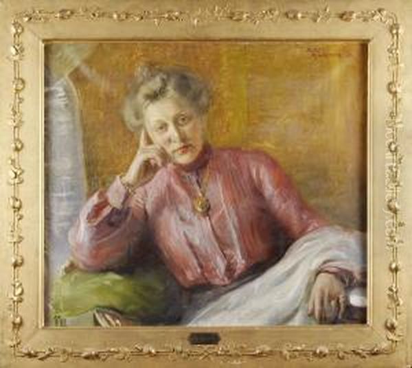 Opt Pa Danbyholm Oil Painting by Algot Viktor Ringstrom
