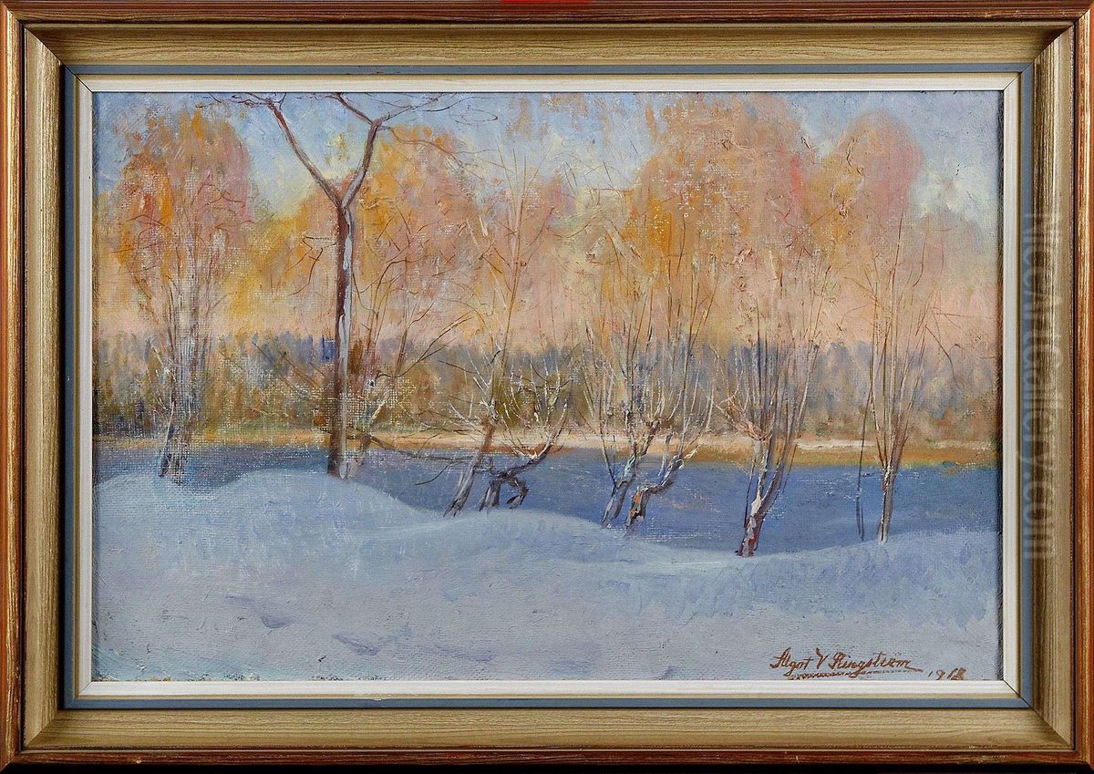 Motiv Franlidingo Oil Painting by Algot Viktor Ringstrom