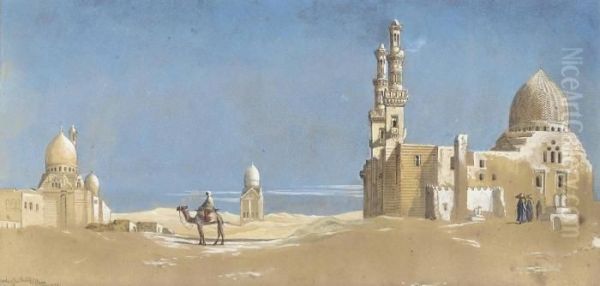 The Tombs Of The Cailiffs, Cairo Oil Painting by Charles Robertson