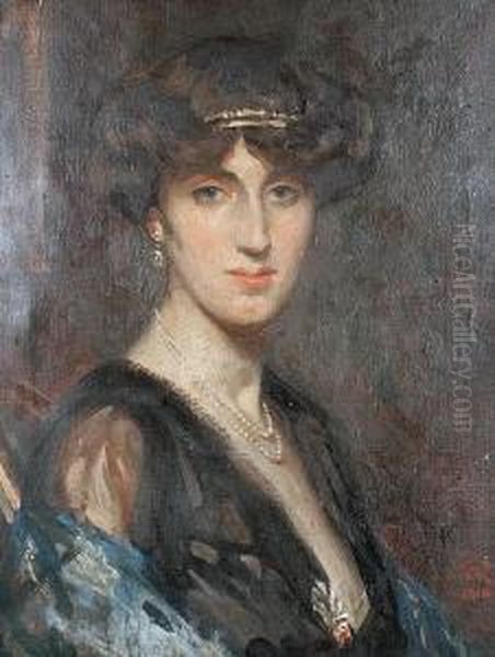 Portrait Of A Lady Oil Painting by Thomas Martine Ronaldson