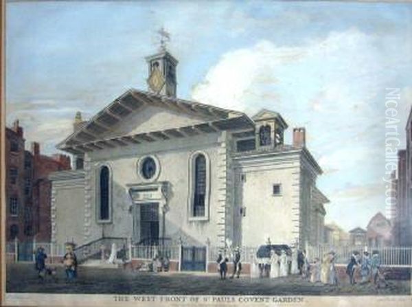 'afterpaul Sandby , 'the West Front Of St Pauls Coventgarden' Oil Painting by Eduard Rooker