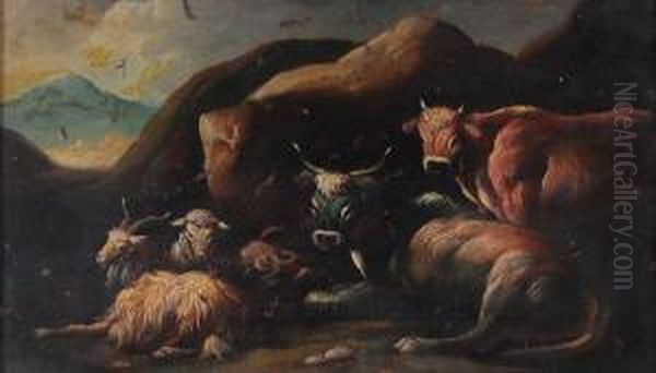 Armenti Oil Painting by Philipp Peter Roos