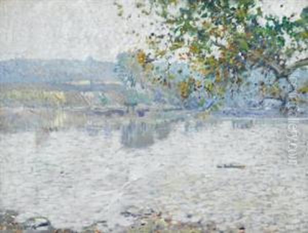 Delaware River View Oil Painting by Charles Rosen