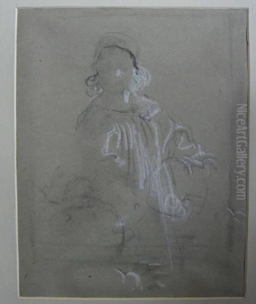 Bewegungsstudie Eines Madchens Oil Painting by Paul Rosner
