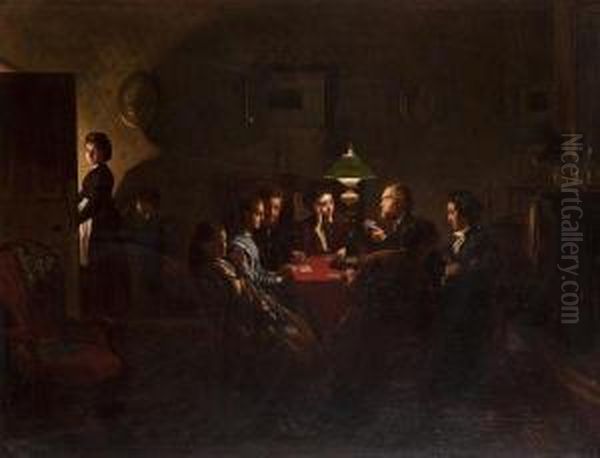 La Partie De Cartes Oil Painting by Alexander Rossi